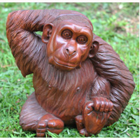 Wooden Monkey, Hand Carved From Suar Wood