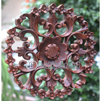 Wooden Wallhanging, Handcarved From Mahagony Wood