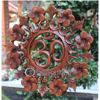 Wooden Wallhanging, Handcarved From Mahagony Wood
