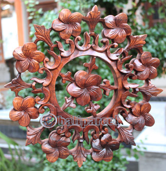 Wooden Wallhanging, Handcarved From Mahagony Wood