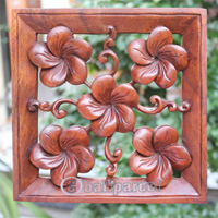 Wooden Wallhanging, Handcarved From Mahagony Wood
