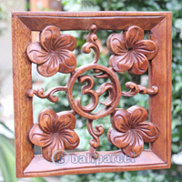 Wooden Wallhanging, Handcarved From Mahagony Wood