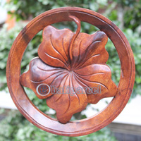 Wooden Wallhanging, Handcarved From Mahagony Wood