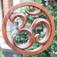 Wooden Wallhanging, Handcarved From Mahagony Wood