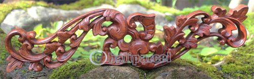 Wooden Wallhanging, Handcarved From Mahagony Wood