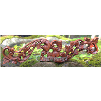 Wooden Wallhanging, Handcarved From Mahagony Wood