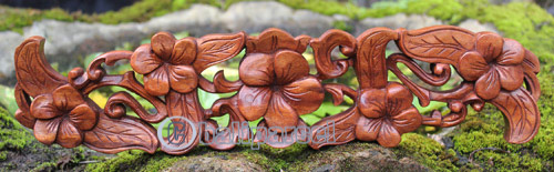 Wooden Wallhanging, Handcarved From Mahagony Wood