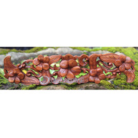 Wooden Wallhanging, Handcarved From Mahagony Wood