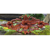 Wooden Wallhanging, Handcarved From Mahagony Wood