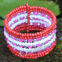 Bracelet, Made From Glassbeads With Metal
