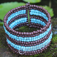 Bracelet, Made From Glassbeads With Metal