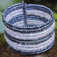Bracelet, Made From Glassbeads With Metal