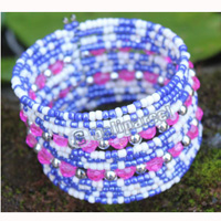 Bracelet, Made From Glassbeads With Metal