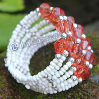 Bracelet, Made From Glassbeads With Metal