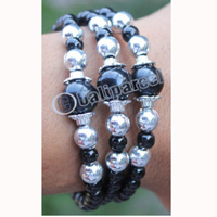 Bracelet, Made From Glassbeads With Metal