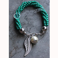 Bracelet, Made From Glassbeads With Metal