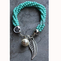 Bracelet, Made From Glassbeads With Metal