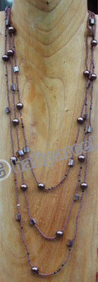 Necklace, Made From Glassbeads And Shell