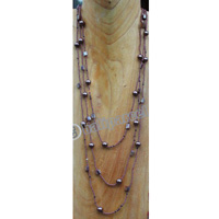 Necklace, Made From Glassbeads And Shell