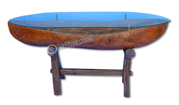 Wooden Display, Made From Old Teak With Glass