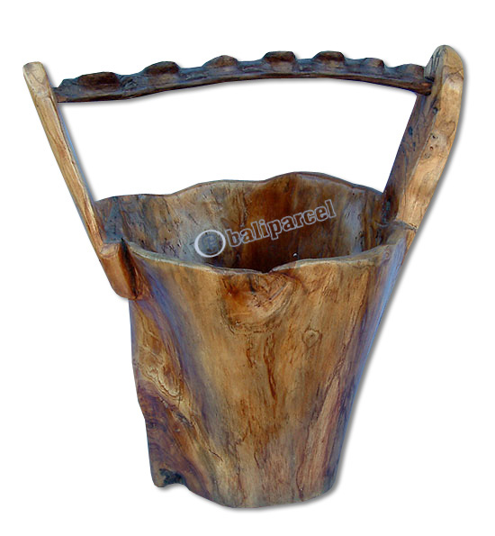 Wooden Pot, Made From Old Teak