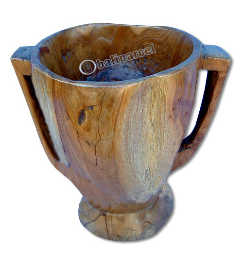 Wooden Pot, Made From Old Teak
