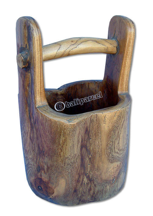 Wooden Pot, Made From Old Teak