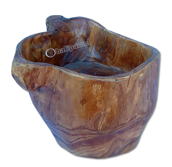Wooden Pot, Made From Old Teak