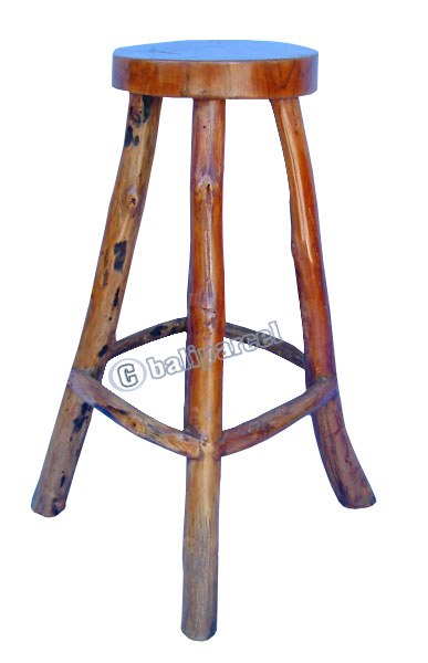 Wooden Stool, Made From Old Teak