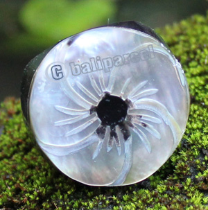 Ring Made From Resin With Shell