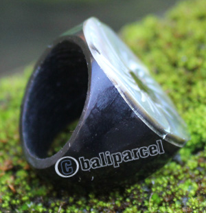 Ring Made From Resin With Shell