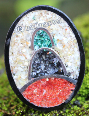 Ring Made From Resin And Redcoral With Stainless