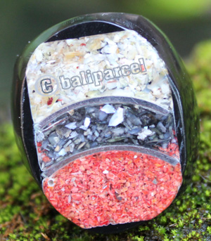Ring Made From Resin And Redcoral With Stainless