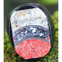 Ring Made From Resin And Redcoral With Stainless
