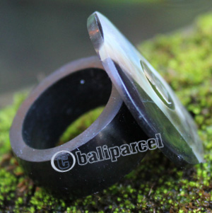 Ring Made From Resin With Shell
