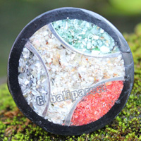Ring Made From Resin, Coral With Stainless
