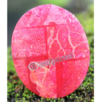 Ring Made From Resin With Redcoral