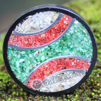 Ring Made From Resin, Coral With Stainless