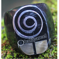 Ring Made From Resin, Shell With Stainless