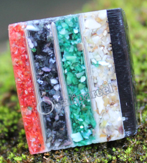 Ring Made From Resin With Coral
