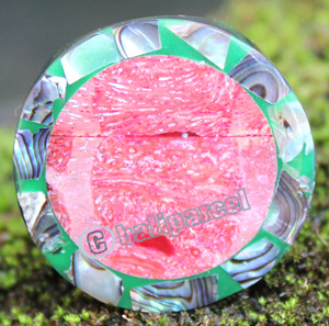 Ring Made From Resin, Shell With Coral