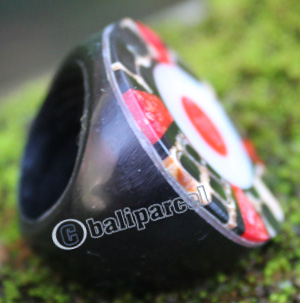 Ring Made From Resin, Shell With Coral