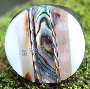 Ring Made From Resin With Shell