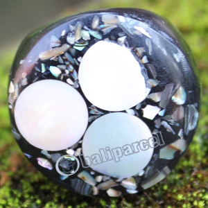 Ring Made From Resin With Shell