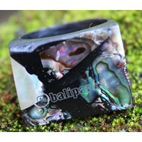 Ring Made From Resin With Shell