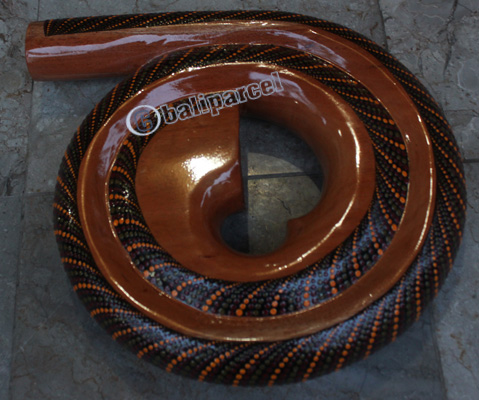 Aboriginal Dot Art Didgeridoo, Handmade From Mahogany With Painted 