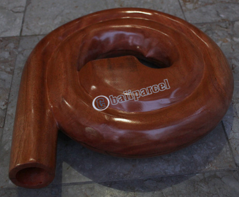 Aboriginal Carved Didgeridoo, Handmade From Mahogany Plain