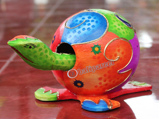 Tortoise, The Head Can Moved, Handcarved From Albesia Wood