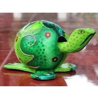 Tortoise, The Head Can Moved, Handcarved From Albesia Wood
