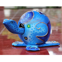 Tortoise, The Head Can Moved, Handcarved From Albesia Wood